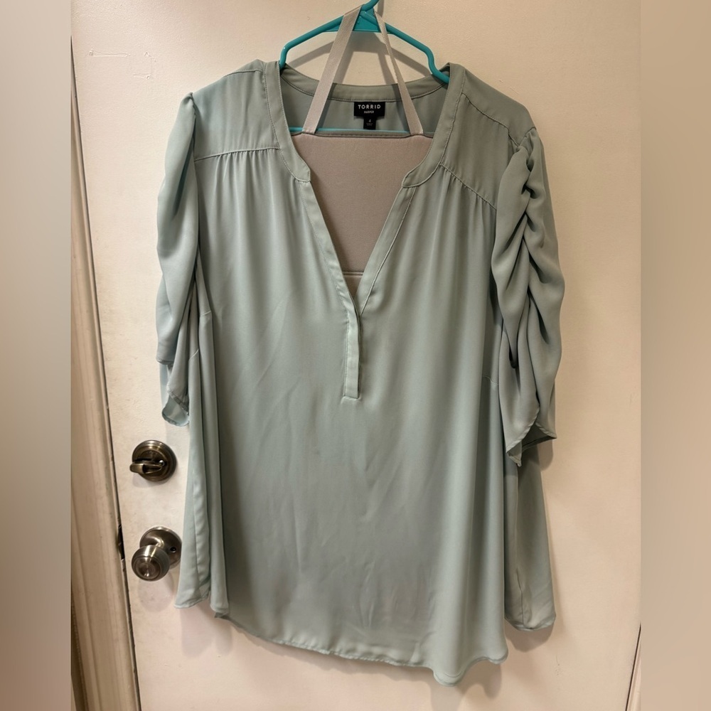 Torrid Women's Sage Green Blouse size 4